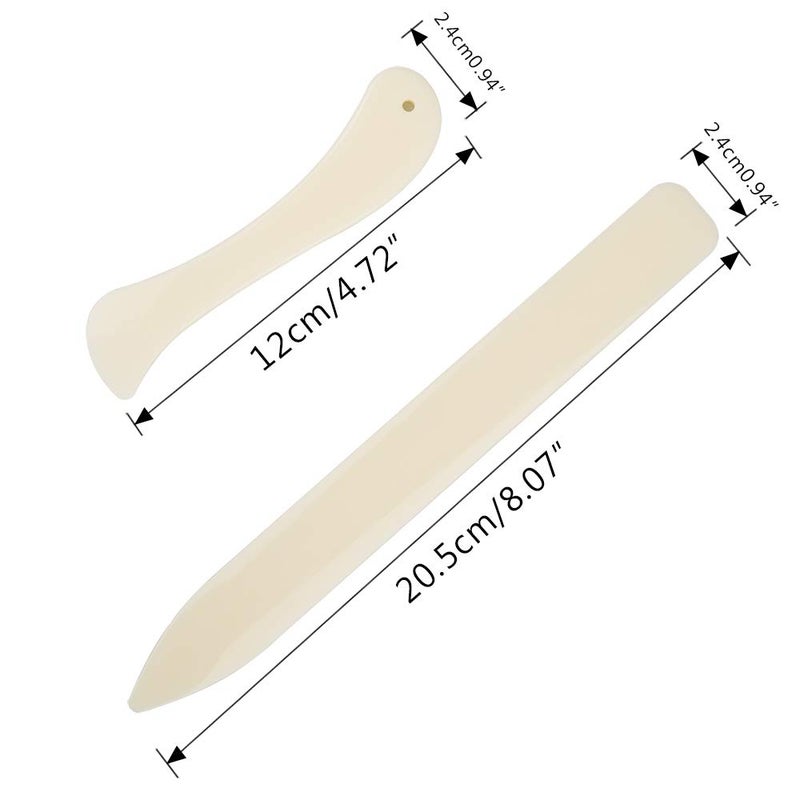 findTop Set of 16 Bookbinding Tools, findTop Bone Folder Creaser Waxed Linen Thread Wood Handle Awl Large-Eye Needles for Handmade DIY Bookbinding Crafts and Sewing Supplies - Image 2